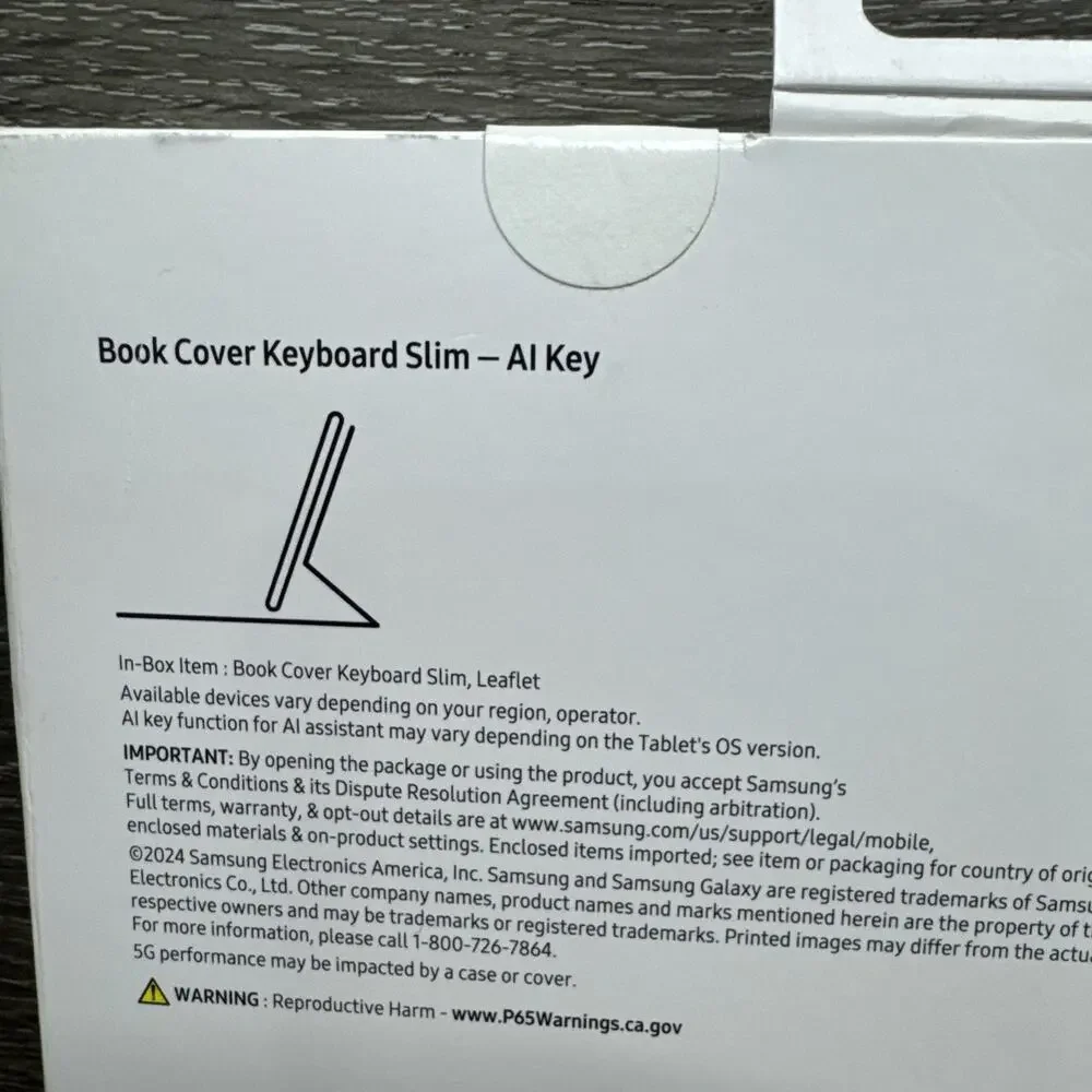 Samsung Book Cover Keyboard Slim AI Key - EF-DX820 - S10+ S9+ S9FE+ *NEW SEALED